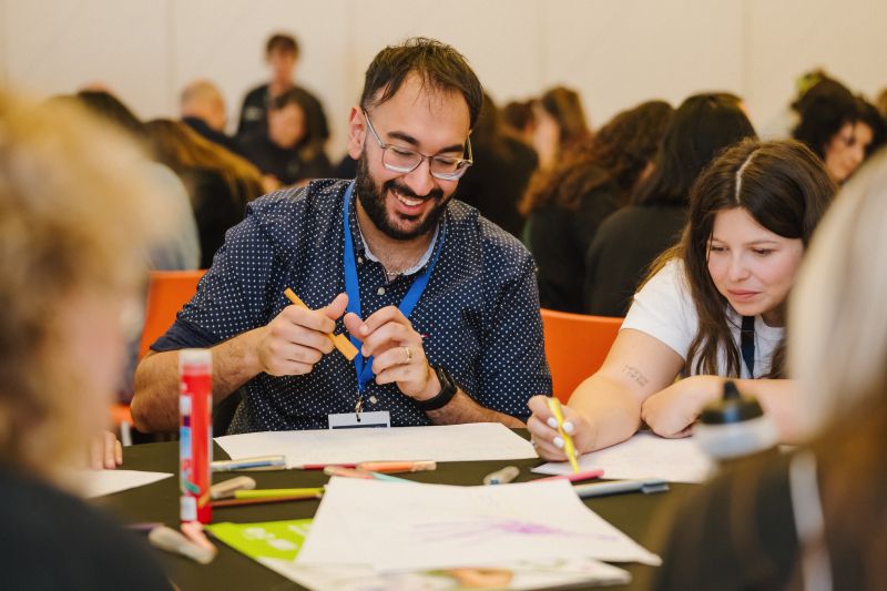 People taking part in a workshop exercise