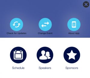 screenshot of app, settings options
