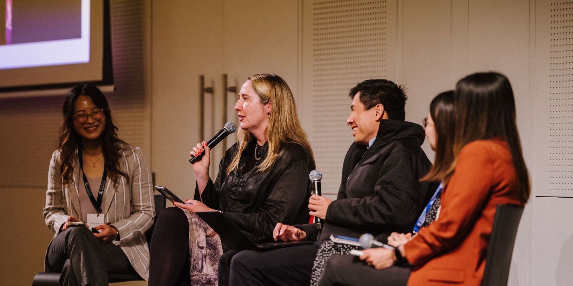 A panel discussion on stage